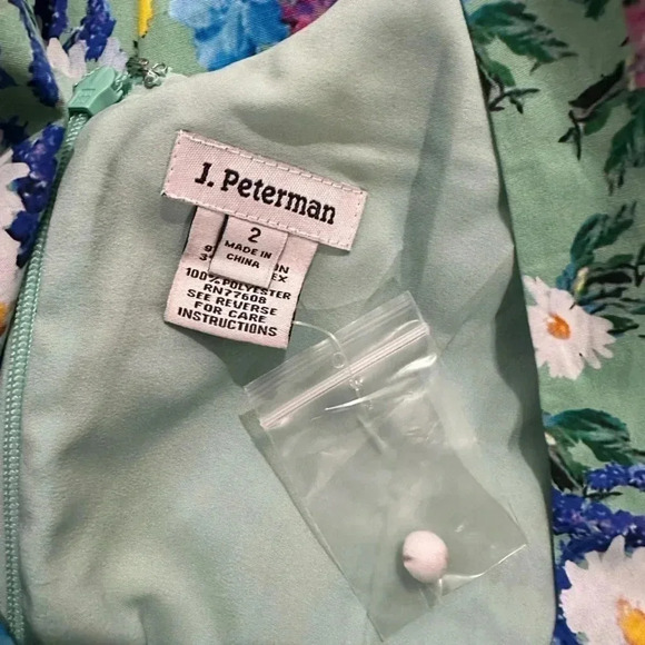 The J. Peterman Company Sleeveless Cotton Floral Dress Lined Sundress Size 2 NWT - Picture 6 of 8